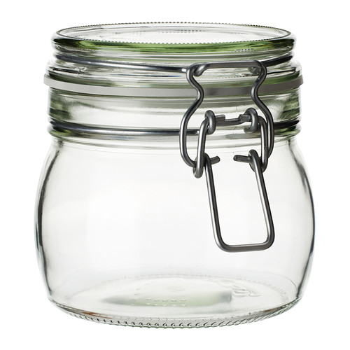 KORKEN Jar with lid IKEA The jar has an airtight seal, which makes it perfect for preserving your favorite homemade jams and jellies. 